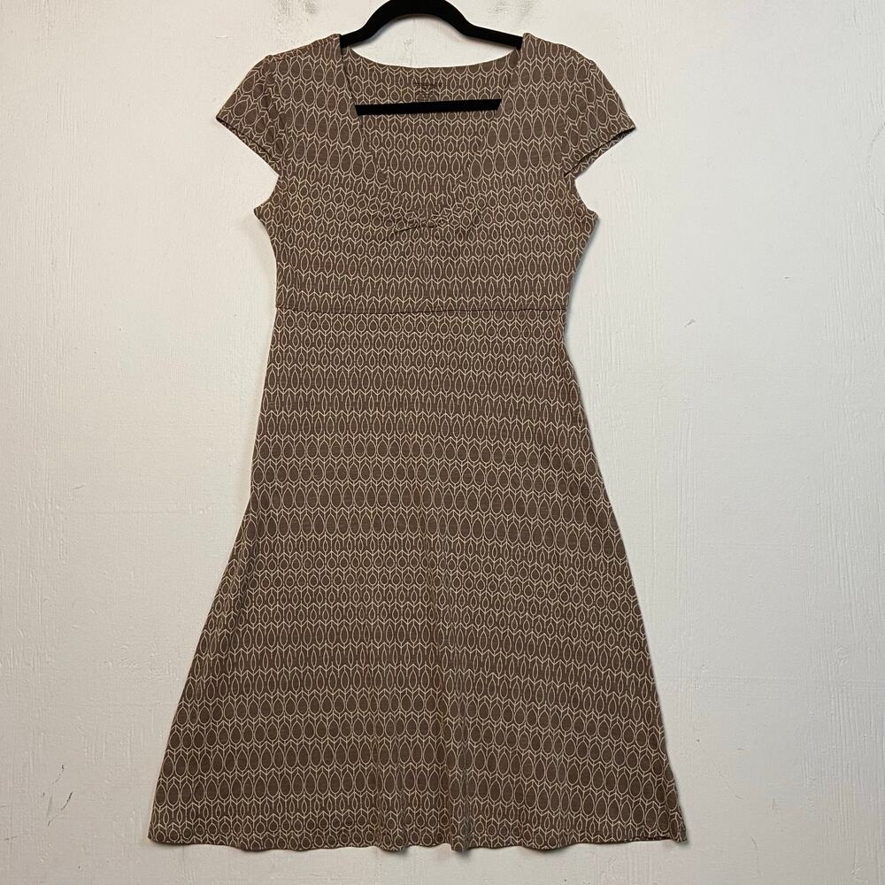 Toad&Co Rosemarie Short Sleeve Printed V Neck Organic Cotton Dress Women's Small